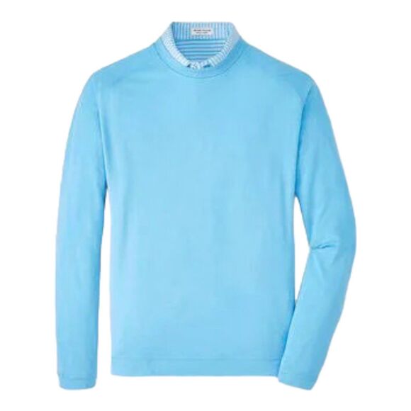 Peter Millar Cradle Performance Crewneck Mens Size XL Seaport Blue New NWT $135 - Picture 2 of 11